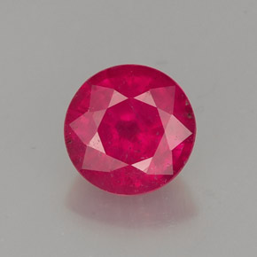 Rubis rouge naturelle coupe roude, 1,16 ct, SI