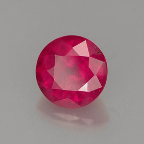 Rubis rouge naturelle coupe roude, 1,16 ct, SI