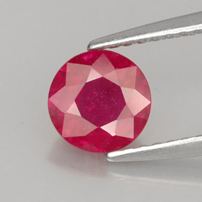 Rubis rouge naturelle coupe roude, 1,13 ct, SI