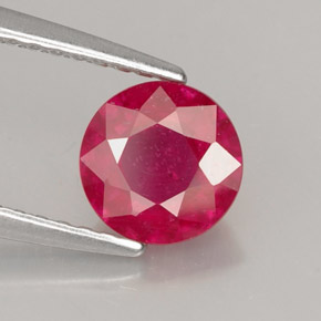 Rubis rouge naturelle coupe roude, 1,13 ct, SI
