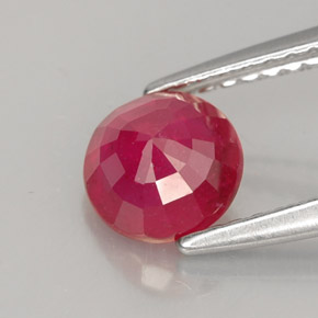 Rubis rouge naturelle coupe roude, 1,13 ct, SI