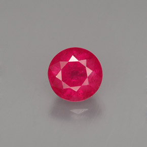 Rubis rouge naturelle coupe roude, 1,28 ct, SI