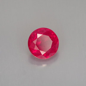 Rubis rouge naturelle coupe roude, 1,12 ct, SI