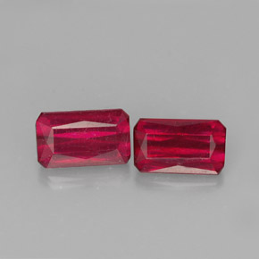 Achetez naturel ct rouge rubis gems, taille émeraude, en provenance madagascar chez gemselect. en stock, livraison internationale!
