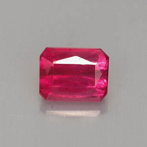 Rubis rouge naturelle taille émeraude, 1,00 ct, VS-SI