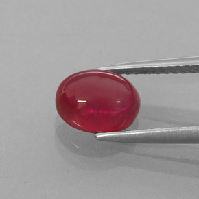 Rubis rouge naturelle transparent, 2,82 ct, transparent / translucide