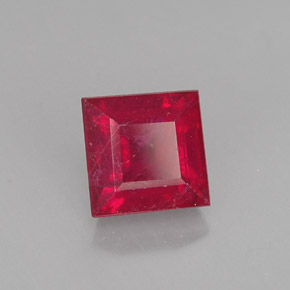 Rubis rouge naturelle carré, 1,83 ct, SI