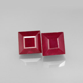 Achetez naturel ct rouge rubis gems, carré, en provenance madagascar chez gemselect. en stock, livraison internationale!