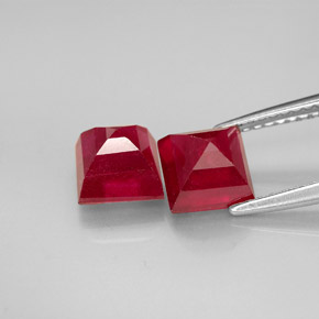 Achetez naturel ct rouge rubis gems, carré, en provenance madagascar chez gemselect. en stock, livraison internationale!