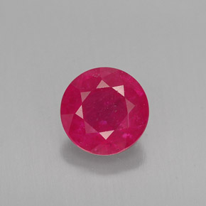 Rubis rouge naturelle coupe roude, 1,15 ct, VS-SI