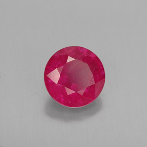 Rubis rouge naturelle coupe roude, 1,15 ct, VS-SI