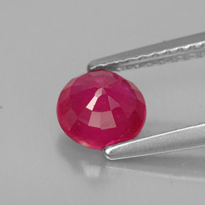 Rubis rouge naturelle coupe roude, 1,15 ct, VS-SI