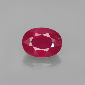 Rubis rouge naturelle coupe ovale, 1,96 ct, VS-SI