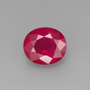 Rubis rouge naturelle coupe ovale, 1,95 ct, SI