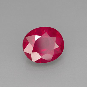 Rubis rouge naturelle coupe ovale, 1,95 ct, SI