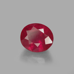 Rubis rouge naturelle coupe ovale, 1,95 ct, SI