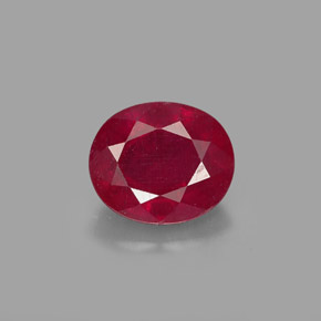 Rubis rouge naturelle coupe ovale, 1,94 ct, SI