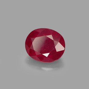 Rubis rouge naturelle coupe ovale, 1,94 ct, SI