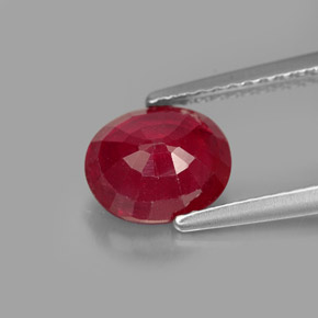 Rubis rouge naturelle coupe ovale, 1,94 ct, SI