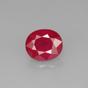 Rubis rouge naturelle coupe ovale, 1,92 ct, SI