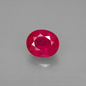 Rubis rouge naturelle coupe ovale, 1,91 ct, SI