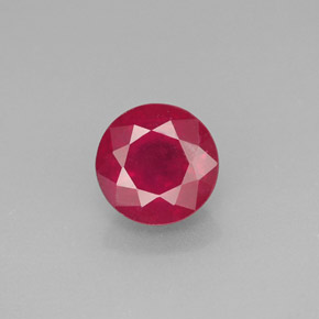 Rubis rouge naturelle coupe roude, 2,05 ct, VS-SI
