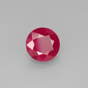 Rubis rouge naturelle coupe roude, 1,87 ct, SI