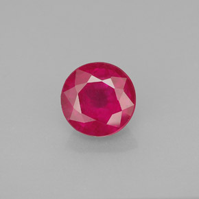 Rubis rouge naturelle coupe roude, 1,85 ct, SI