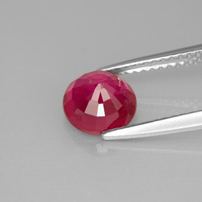 Rubis rouge naturelle coupe roude, 1,85 ct, SI
