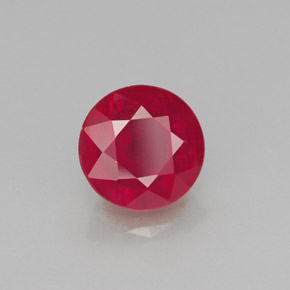 Rubis rouge naturelle coupe roude, 1,95 ct, SI