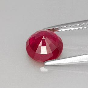 Rubis rouge naturelle coupe roude, 1,95 ct, SI