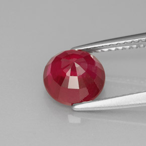 Rubis rouge naturelle coupe roude, 2,11 ct, SI