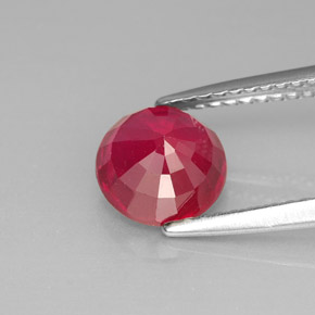 Rubis rouge naturelle coupe roude, 1,91 ct, SI