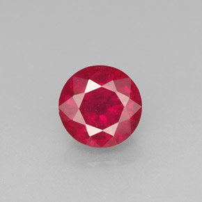 Rubis rouge naturelle coupe roude, 1,72 ct, SI