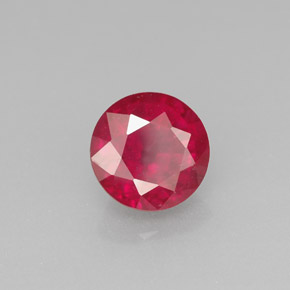 Rubis rouge naturelle coupe roude, 1,72 ct, SI