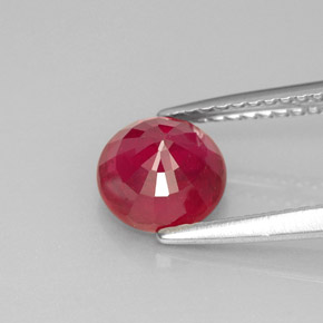 Rubis rouge naturelle coupe roude, 1,72 ct, SI