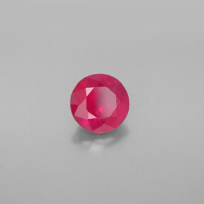 Rubis rouge naturelle coupe roude, 1,61 ct, SI