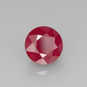 Rubis rouge naturelle coupe roude, 2,26 ct, SI