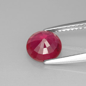 Rubis rouge naturelle coupe roude, 1,56 ct, SI