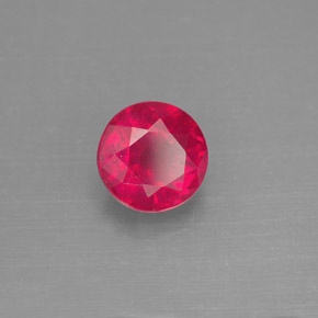 Rubis rouge naturelle coupe roude, 1,89 ct, SI