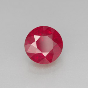 Rubis rouge naturelle coupe roude, 2,02 ct, SI