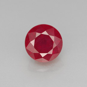 Rubis rouge naturelle coupe roude, 2,16 ct, SI