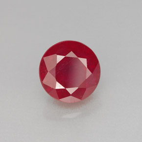Rubis rouge naturelle coupe roude, 2,16 ct, SI