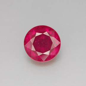 Rubis rouge naturelle coupe roude, 2,03 ct, VS-SI