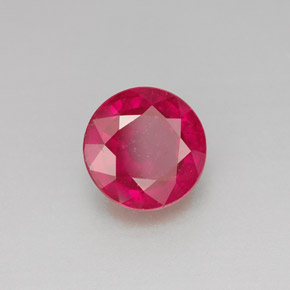 Rubis rouge naturelle coupe roude, 2,03 ct, VS-SI