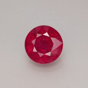 Rubis rouge naturelle coupe roude, 1,91 ct, VS-SI