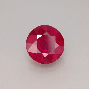 Rubis rouge naturelle coupe roude, 1,91 ct, VS-SI