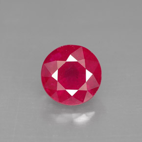 Rubis rouge naturelle coupe roude, 1,88 ct, SI-I1