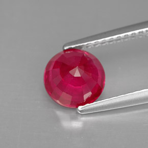 Rubis rouge naturelle coupe roude, 1,88 ct, SI-I1