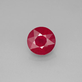 Rubis rouge naturelle coupe roude, 1,92 ct, SI-I1